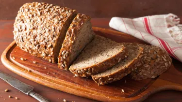 German wholemeal bread with carrots and seeds.