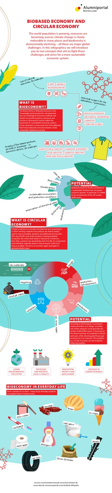 Infographics biobased economy and circular economy