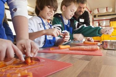 Teaching children how to cook and appreciate veggies
