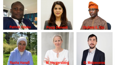 Portraitbilder der sechs internationalen Forschungs-Alumni