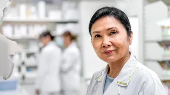 Female Asian scientist in the lab