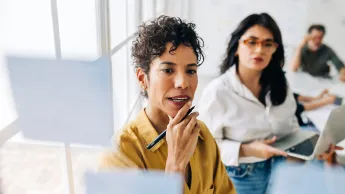 Two women working situation