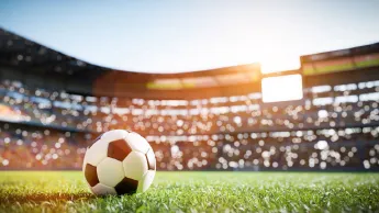 A football in the stadium