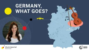 Map of Germany with illustration of a violin