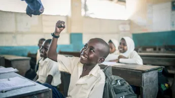 African children in classroom