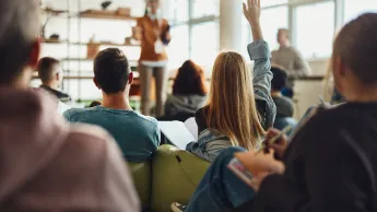 Student raising hand