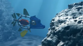 A robotic fish in the deep sea