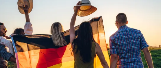 People with German flag