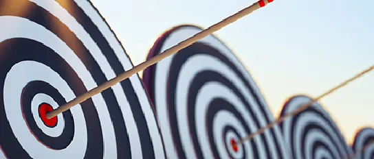 A series of targets with arrows stuck in them